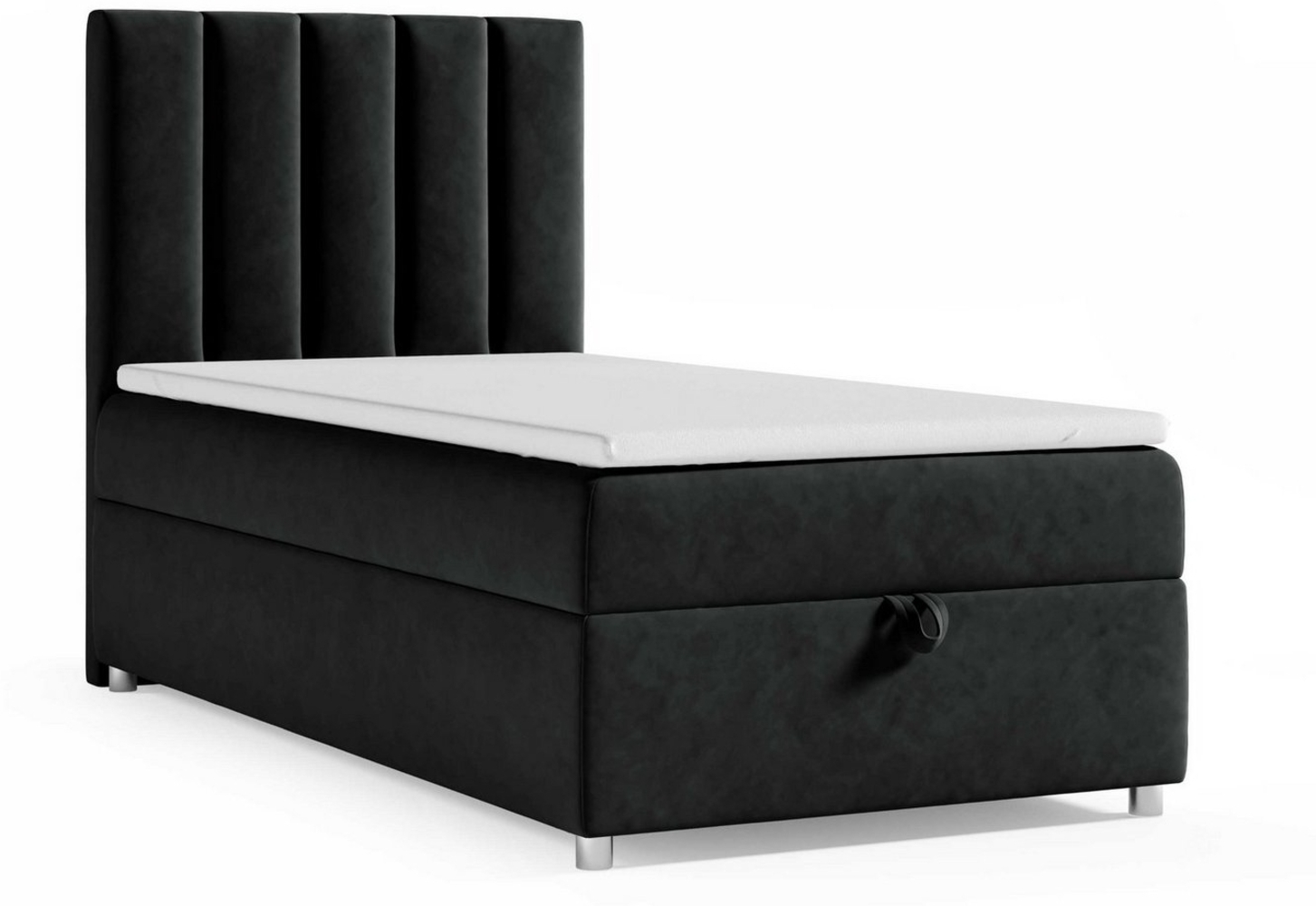 Best for Home Boxspringbett mit Bettkasten Trinity K-10 SINGLE Bonellfederkern inkl. 7 cm Topper (Einzelbett, Polsterbett gepolstertes Kopfteil, Jugendbett, Kinderbett versch. Größen, 70x200 80x200 90x200 100x200 cm), mit oder ohne Topper, Flexible Lie... Bild 1