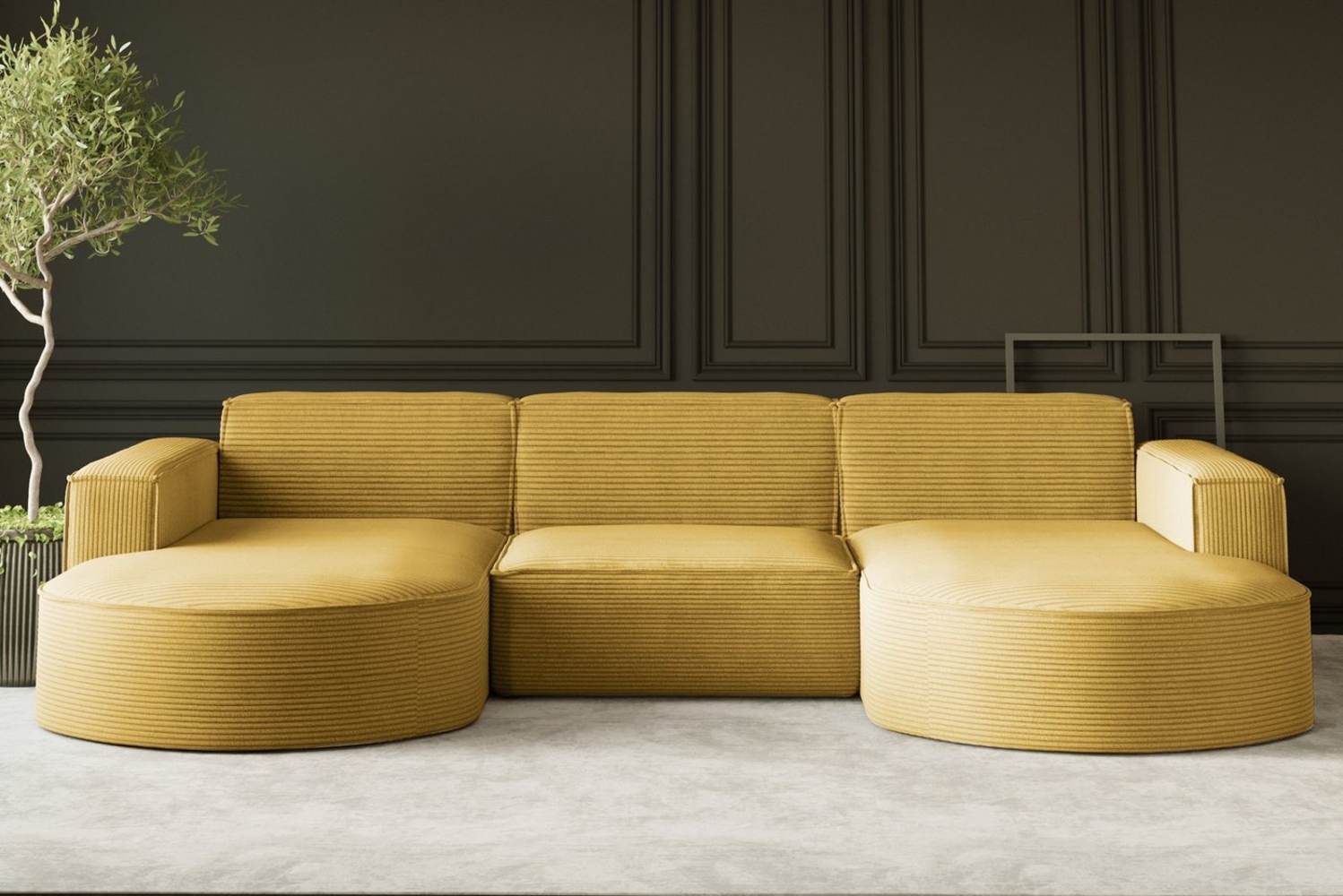 Kaiser Möbel Ecksofa Sofa U form, Couch MODENA U STUDIO stoff Verita, Poso, Quelle Bild 1