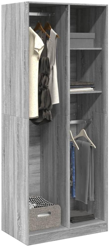 vidaXL Kleiderschrank Grau Sonoma 80x50x200 cm Holzwerkstoff 3307761 Bild 1