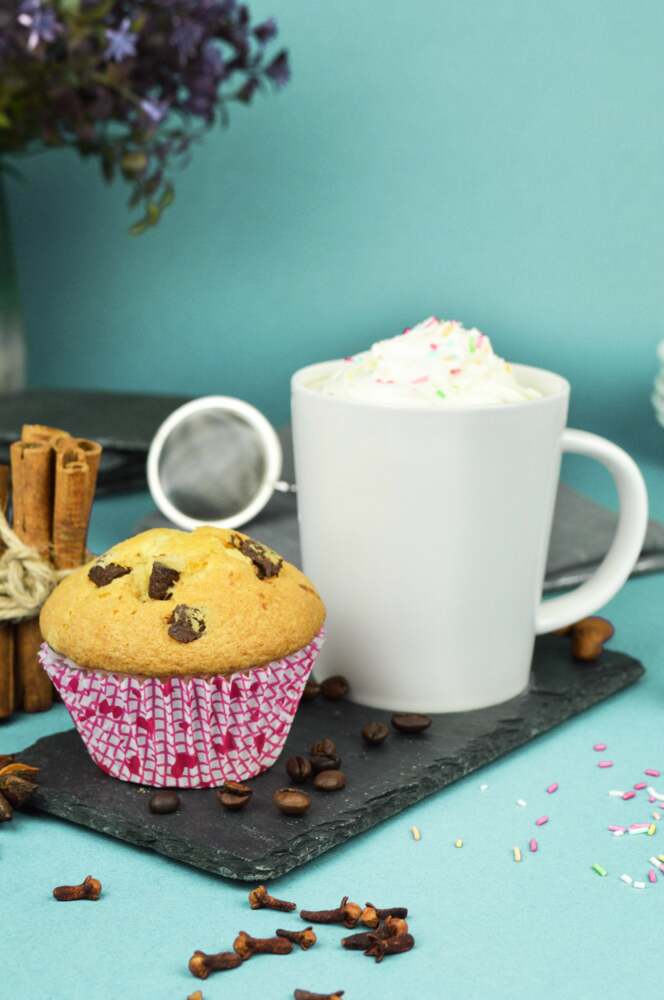 Kaffeetasse auf Schieferplatte Tasse Kaffeebecher Teetasse Becher Teebecher Bild 1