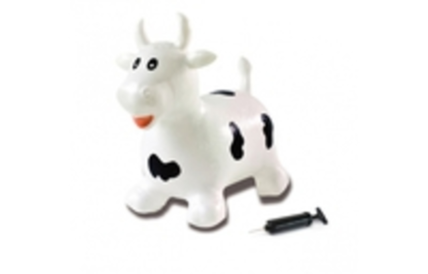 Jamara Hüpftier Kuh weiß/schwarz mit Pumpe Bild 1