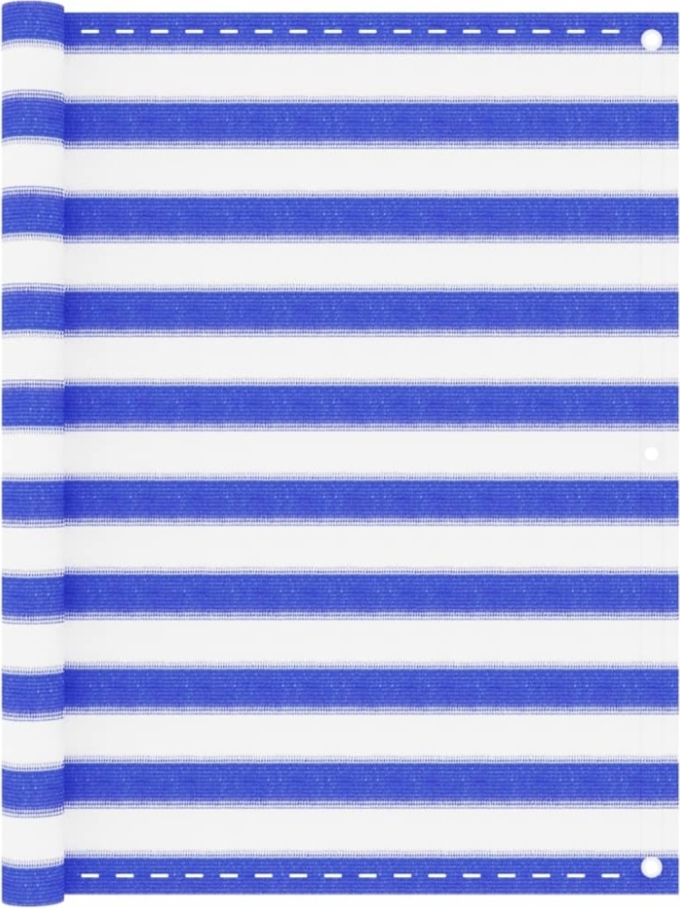 vidaXL Balkon-Sichtschutz Blau und Weiß 120x400 cm HDPE 310893 Bild 1