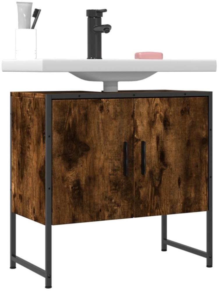 vidaXL Waschbeckenunterschrank Räuchereiche 60x33x60 cm Holzwerkstoff 842458 Bild 1