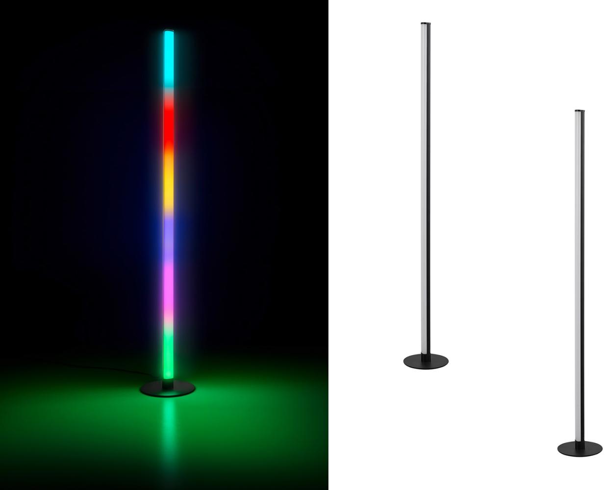 2er Set LED Stehleuchten mit Fernbedienung, RGB & Sound Control - H 115cm Bild 1