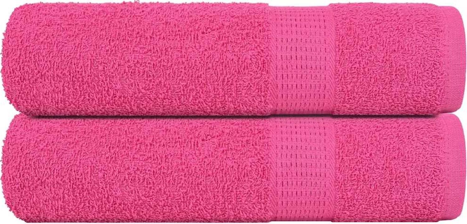 vidaXL Badetücher 2 Stk. Rosa 100x150 cm 360 g/m² 100% Baumwolle 137052 Bild 1