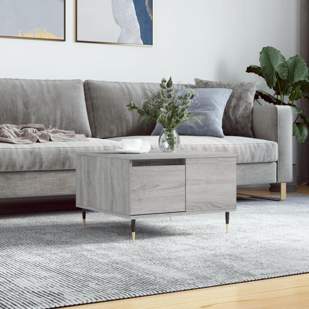 vidaXL Couchtisch Grau Sonoma 55x55x36,5 cm Holzwerkstoff 830754 Bild 1