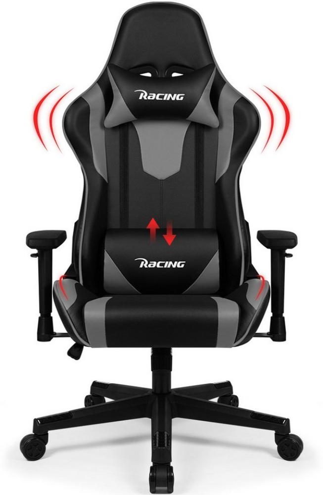 Lexzurn Gaming-Stuhl Gaming Stuhl, Bürostuhl Ergonomisch, Gaming Chair (mit verstellbaren Lendenkissen, Armlehne und Kopfstütze, Gamer Stuhl Bequeme Sitzkissen), Gaming Stuhl 150 kg belastbarkeit Bild 1