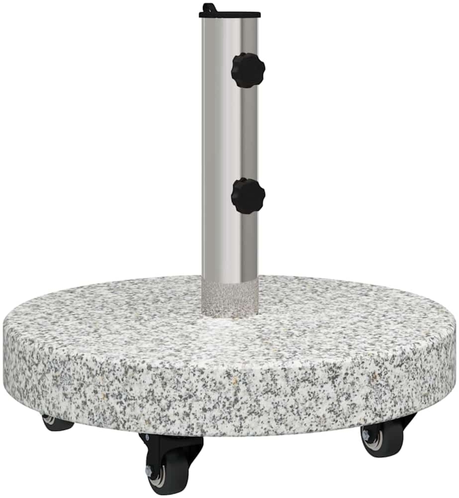 vidaXL Sonnenschirmständer, Granit und Edelstahl Grau, 45 x 45 x 42,5 cm Bild 1