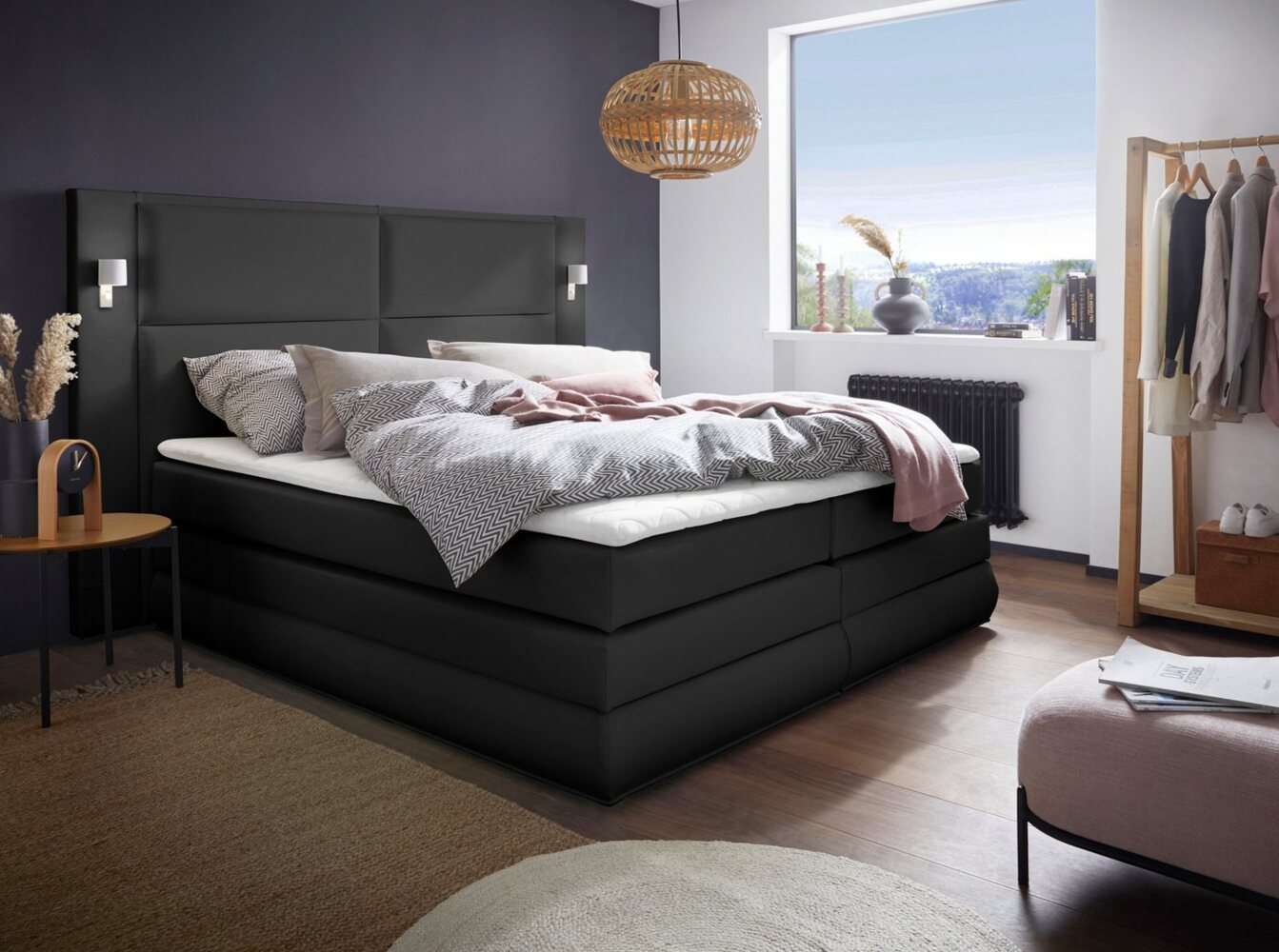 COLLECTION AB Boxspringbett Copenhagen, inklusive Bettkasten, Topper, wahlweise mit LED-Beleuchtung Bild 1