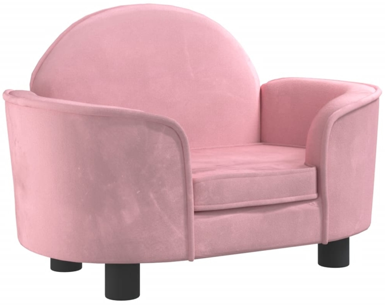 vidaXL Hundebett, Samt, Rosa, 45 x 40 x 66 cm Bild 1