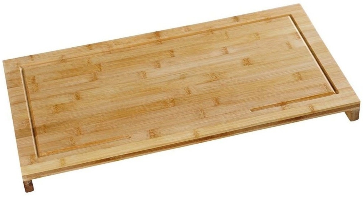 Kesper | Schneide- und Abdeckplatte | Bambus | 54 x 28 x 4 cm | robust mit Saftrinne | vielseitig als Schneidunterlage oder Servierbrett Bild 1
