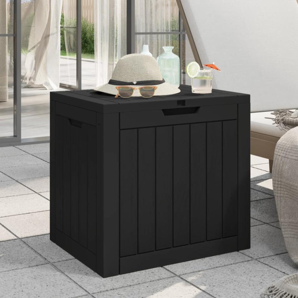 vidaXL Gartenbox Schwarz 55,5x43x53 cm Polypropylen 364164 Bild 1