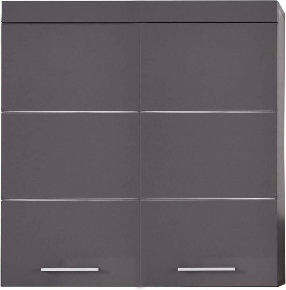 Trendteam smart living 'Amanda' Badezimmer Hängeschrank mit viel Stauraum, Grau / Agave Grau Hochglanz, 73 x 77 x 23 cm Bild 1