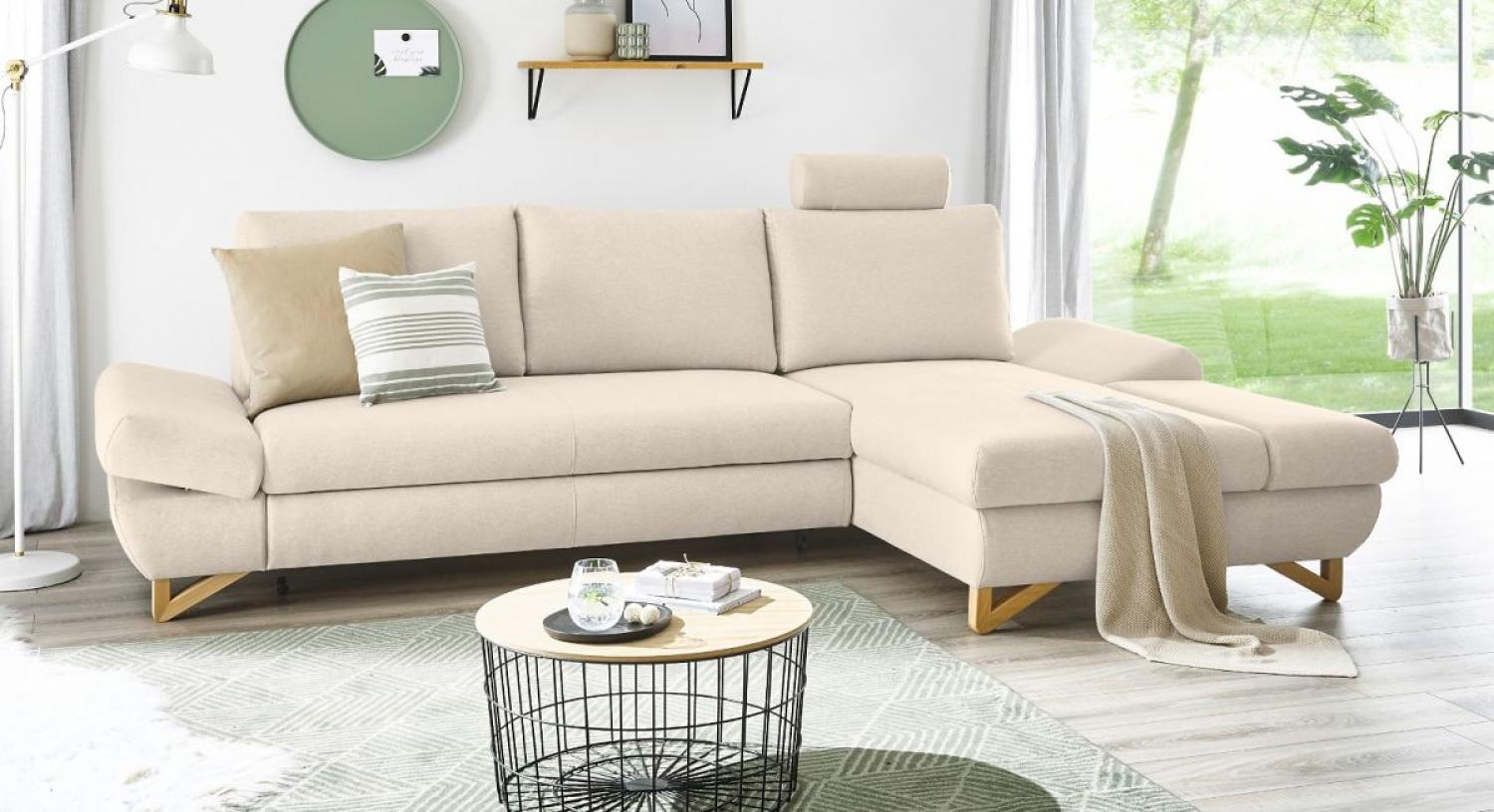 Ecksofa Skalm in Creme 284 cm Bild 1