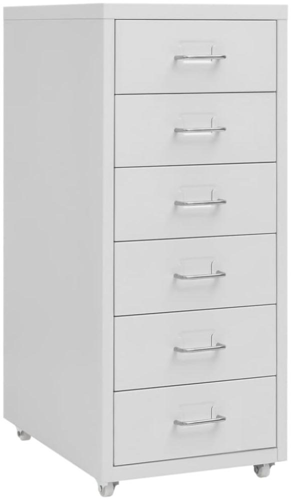 vidaXL Aktenschrank mit Rollen Grau 28x41x69 cm Metall 335917 Bild 1