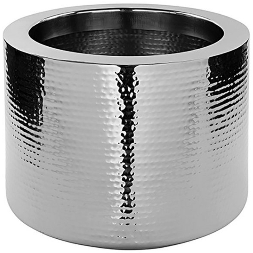 Fink Übertopf NOSSA Übertopf - H. 30 cm x Ø 40 cm - silber - Edelstahl - Pflanztopf (Übertöpfe - Topf für Pflanzen), Moderner Blumentopf - Pflanzkübel - Vielseitiger Topf für Pflanzen Bild 1