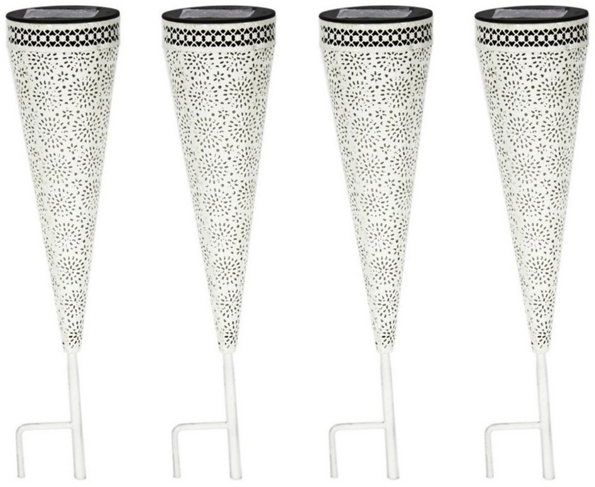HTI-Living LED Solarleuchte Solarlaterne Petal 4er Set Luna Creme, LED, Solarleuchte Gartenleuchte Bild 1