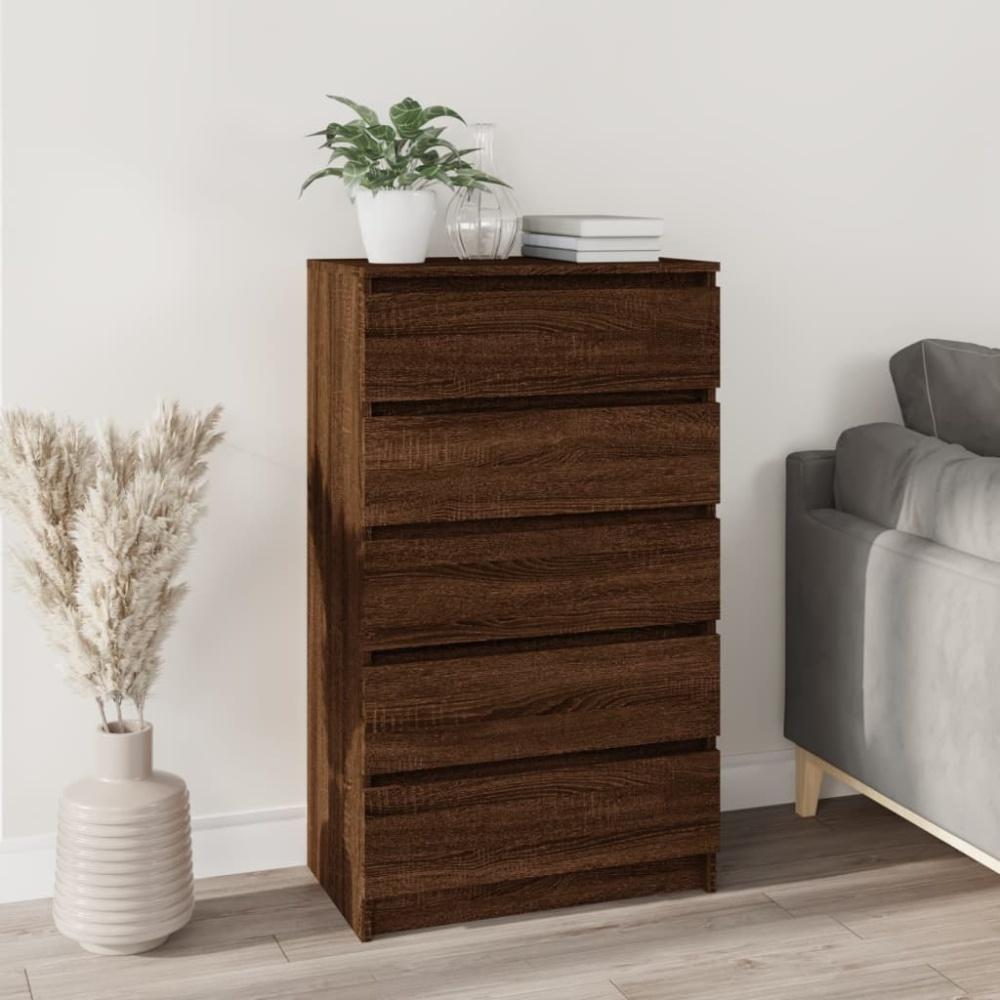 vidaXL Schubladenschrank Braun Eichen-Optik 60x36x103 cm Holzwerkstoff 823023 Bild 1