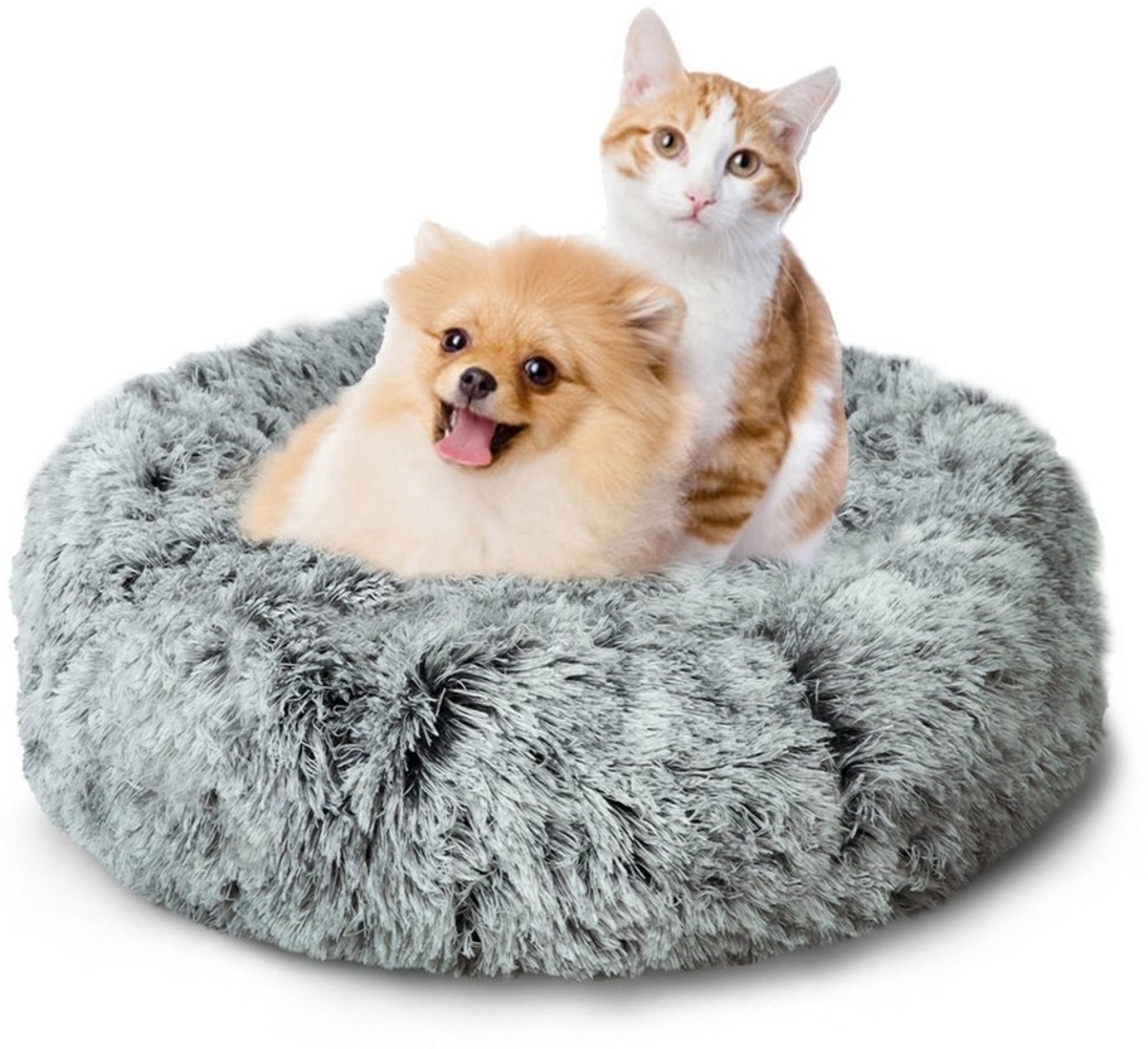 CALIYO Tierbett Tierbetten, Katzenbett waschbar Flauschiges Hundebett 50/60/70/100 cm, für Katzen und kleine Hunde, plüsch Katzenkissen rund Bild 1