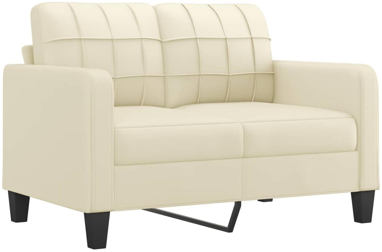 vidaXL 2-Sitzer-Sofa Creme 120 cm Kunstleder 359113 Bild 1