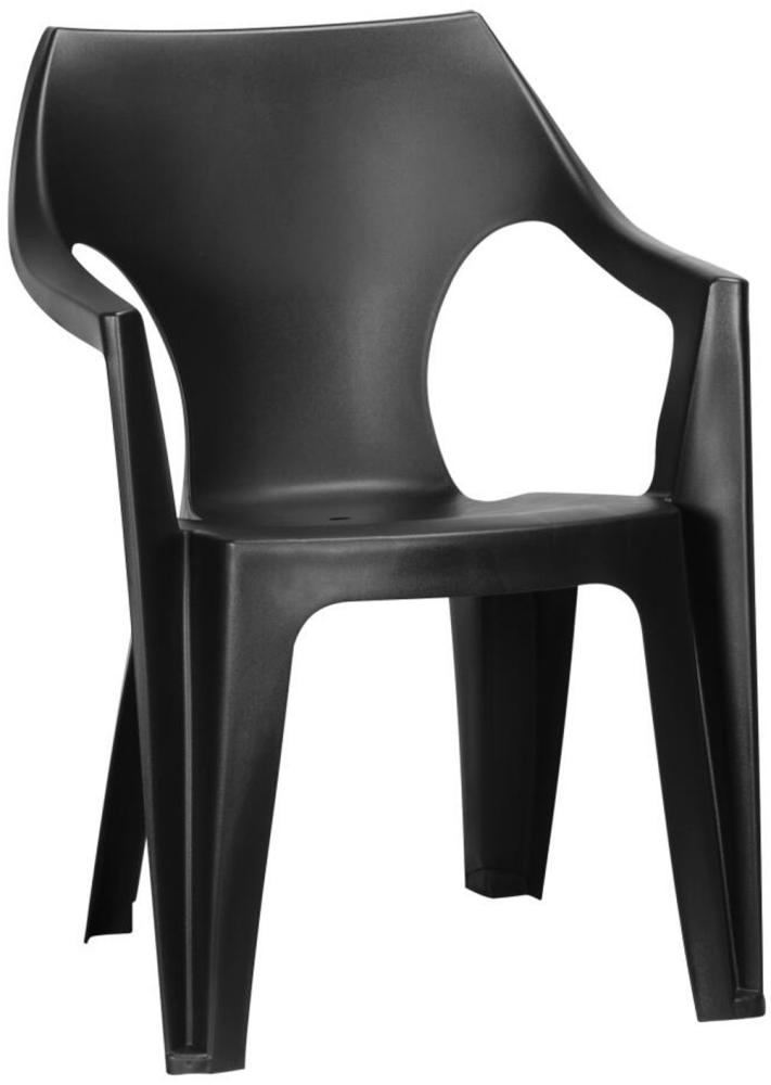 Stapelstuhl Dante Gartenstuhl Niederlehner Terrassenstuhl Balkonstuhl Sessel Stuhl Outdoor Monoblock anthrazit 57x57x59cm Bild 1