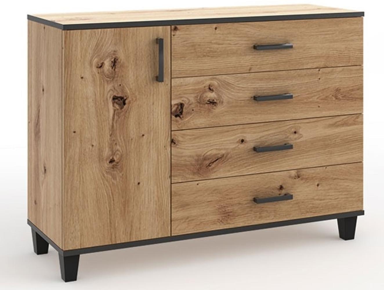 Kommode Sideboard Pola 120x40x90cm Artisan Eiche 1-türig Bild 1