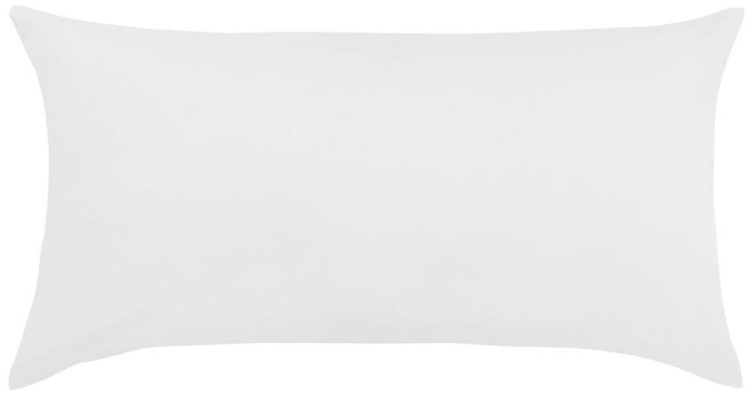 Traumschlaf Uni Mako-Satin Kissenbezüge|40x60 cm| weiss Bild 1