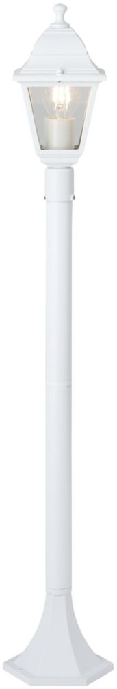 BRILLIANT Nissie Außenstandleuchte 100cm weiß | 1x A60, E27, 60W, geeignet für Normallampen (nicht enthalten) Bild 1