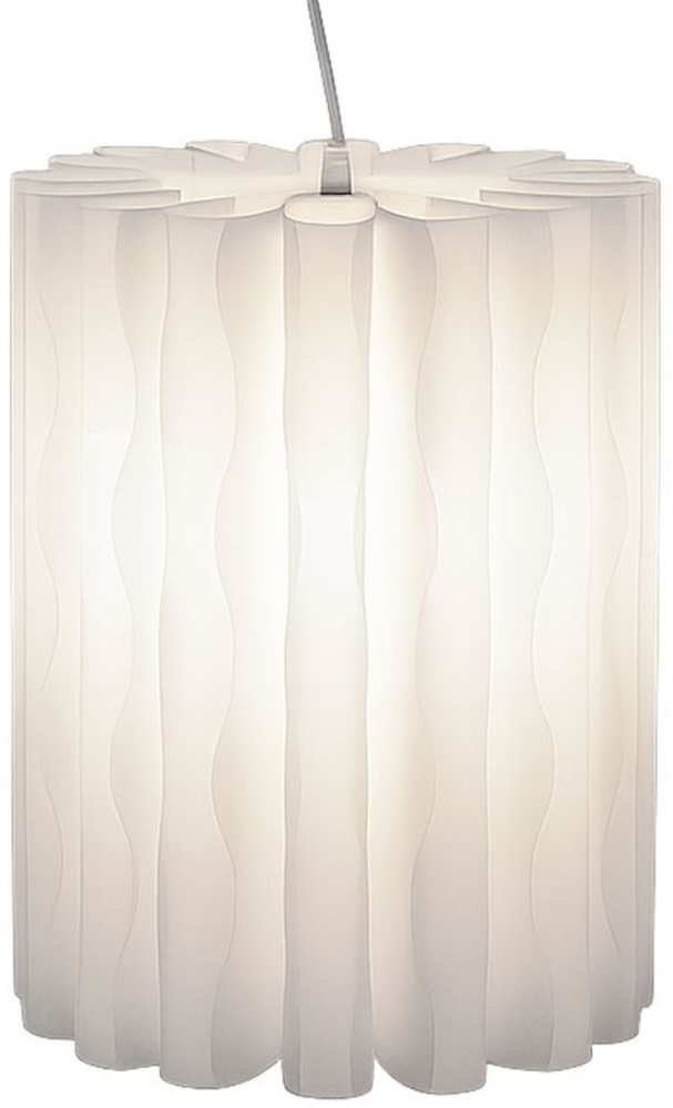 Hängelampe, weiß, gewellt, IP20, 1x E27 Bild 1