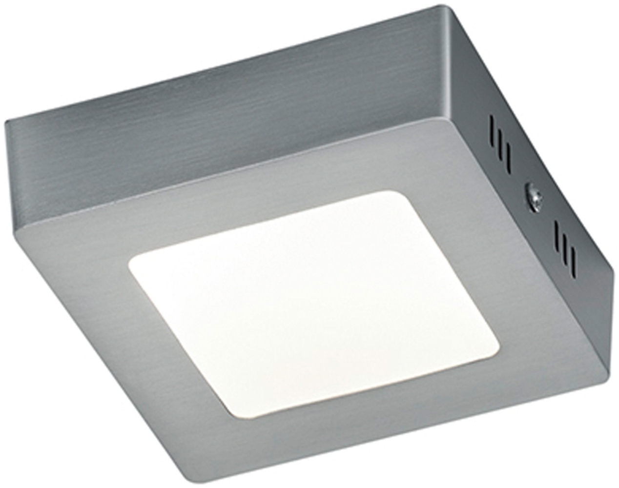 Deckenleuchte Deckenlampe Lampe ZEUS SMD LED 5 Watt Glas grau / weiß 12x12 cm Bild 1