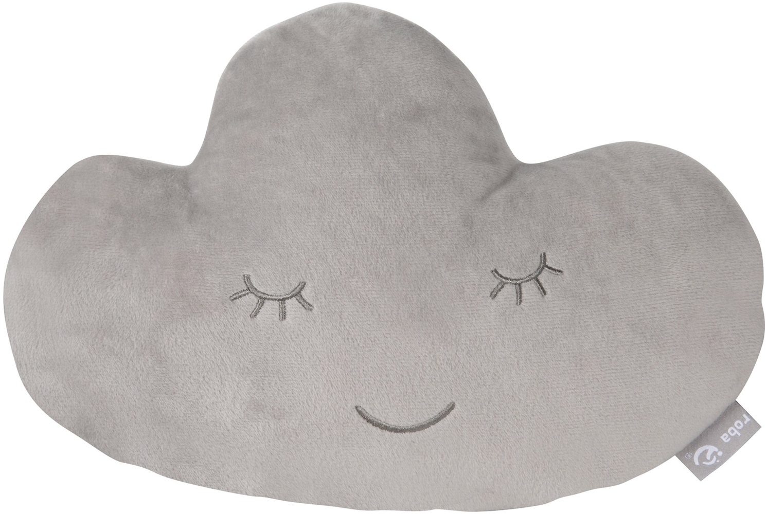 roba Kuschelkissen 'roba Style' für Kinder - Flauschiges Dekokissen in Wolken-Form - Silbergrau Bild 1