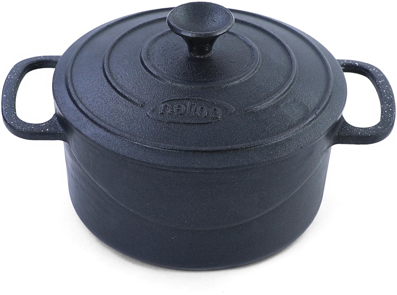 20cm Kochtopf mit Deckel Bräter Gusseisen Antihaftbeschichtet Massiv 3,5kg Bild 1