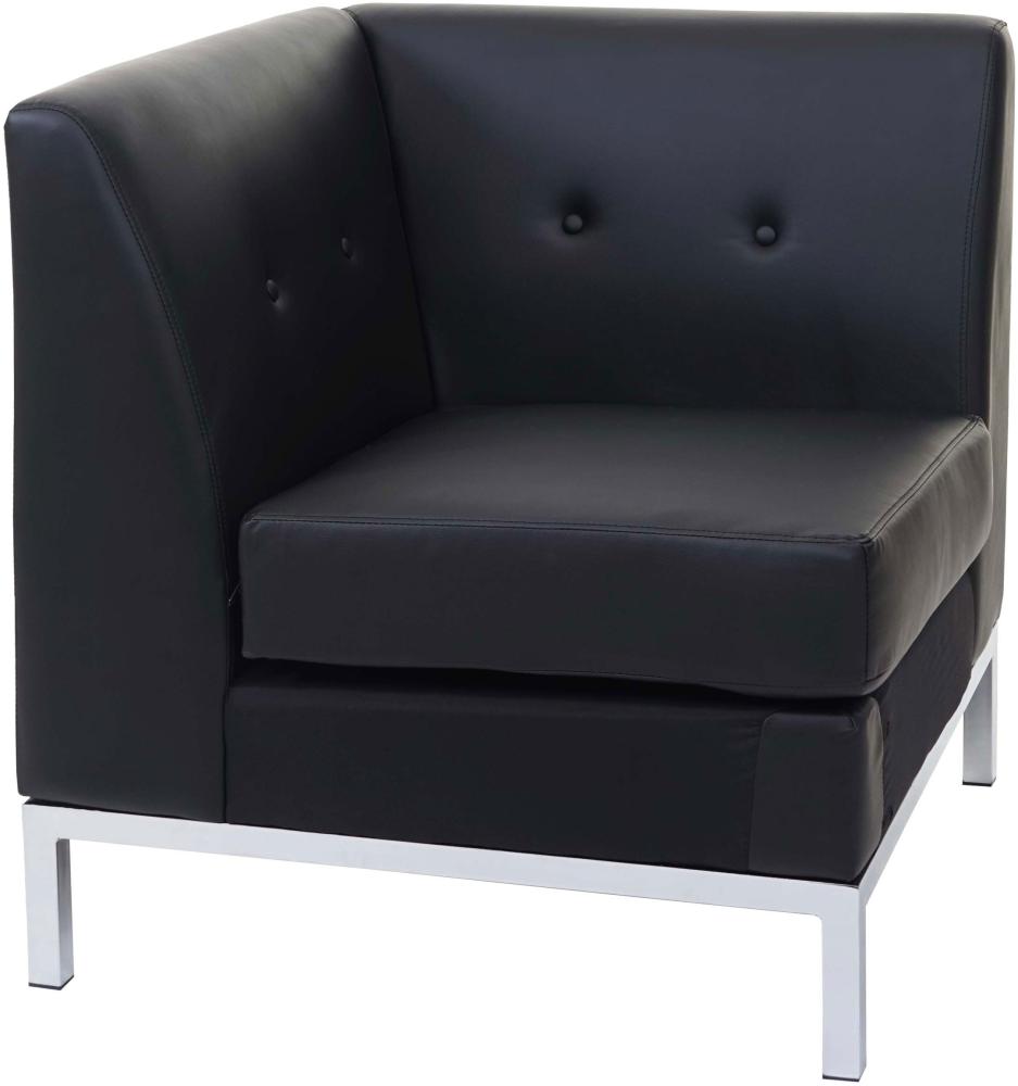 Sessel HWC-C19, Modular-Sofa Eckteil ohne Armlehnen, erweiterbar Kunstleder ~ schwarz Bild 1