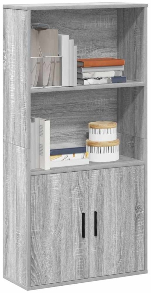 vidaXL Bücherregal Grau Sonoma 60x24x120 cm Holzwerkstoff Bild 1