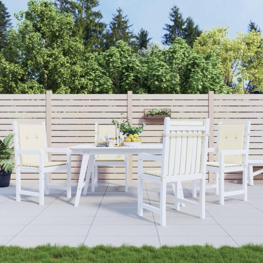 vidaXL Gartenstuhlauflagen für Niedriglehner 4 Stk. Creme 100x50x3 cm 47553 Bild 1