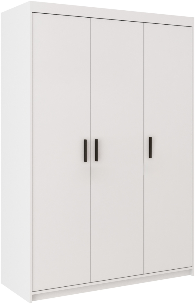 AX LIVING Storicos 3D 3 türig Kleiderschrank Weiß 133cm Breite, modern Bild 1