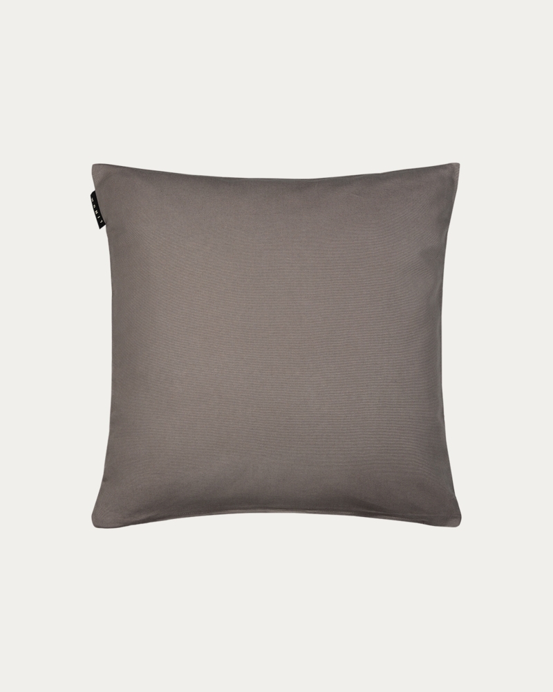 LINUM ANNABELL Elegant Kissenhülle 40x40 cm, 100% Baumwolle, Maschinenwaschbar, Maulwurfbraun Bild 1