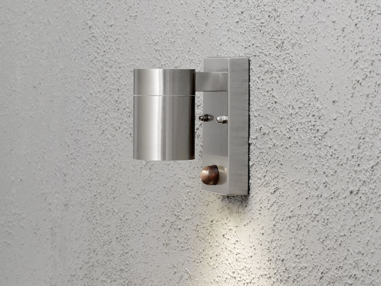 KONSTSMIDE No. 7541-000 Aussenwandleuchte Modena 1 x GU10 edelstahl IP44 Sensor Bild 1