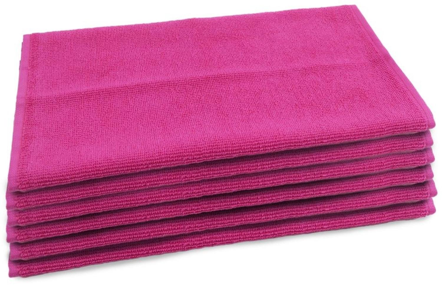 Gästehandtuch 6 Stück 30x50 cm pink ca. 500 g/m² Bild 1