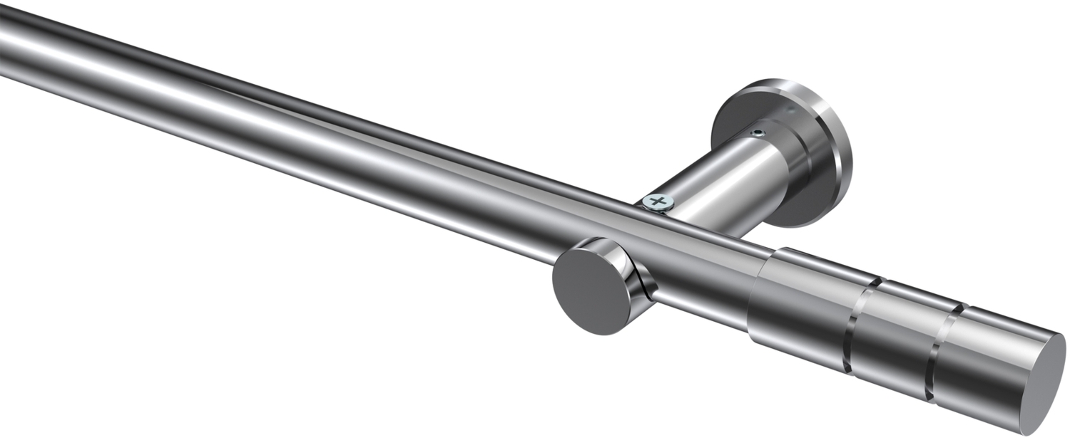 Gardinenstangen-Set Platon Elanto 100 cm, 1-läufig (ohne Ringe), 20 mm Ø Chrom Bild 1