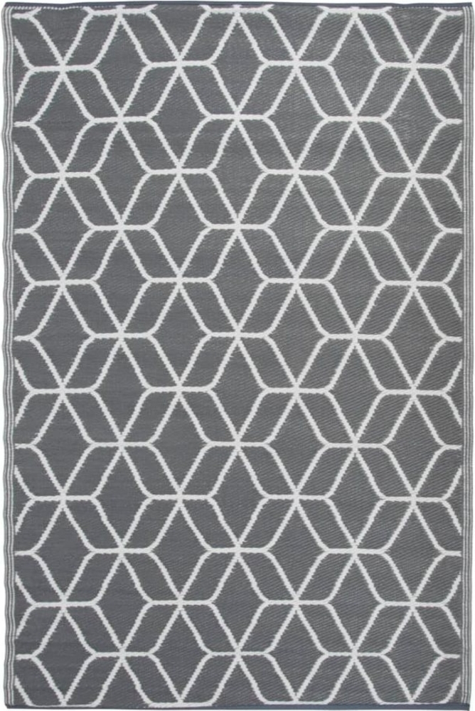 Esschert Design Outdoor-Teppich 180x121 cm Grau und Weiß OC25 421301 Bild 1