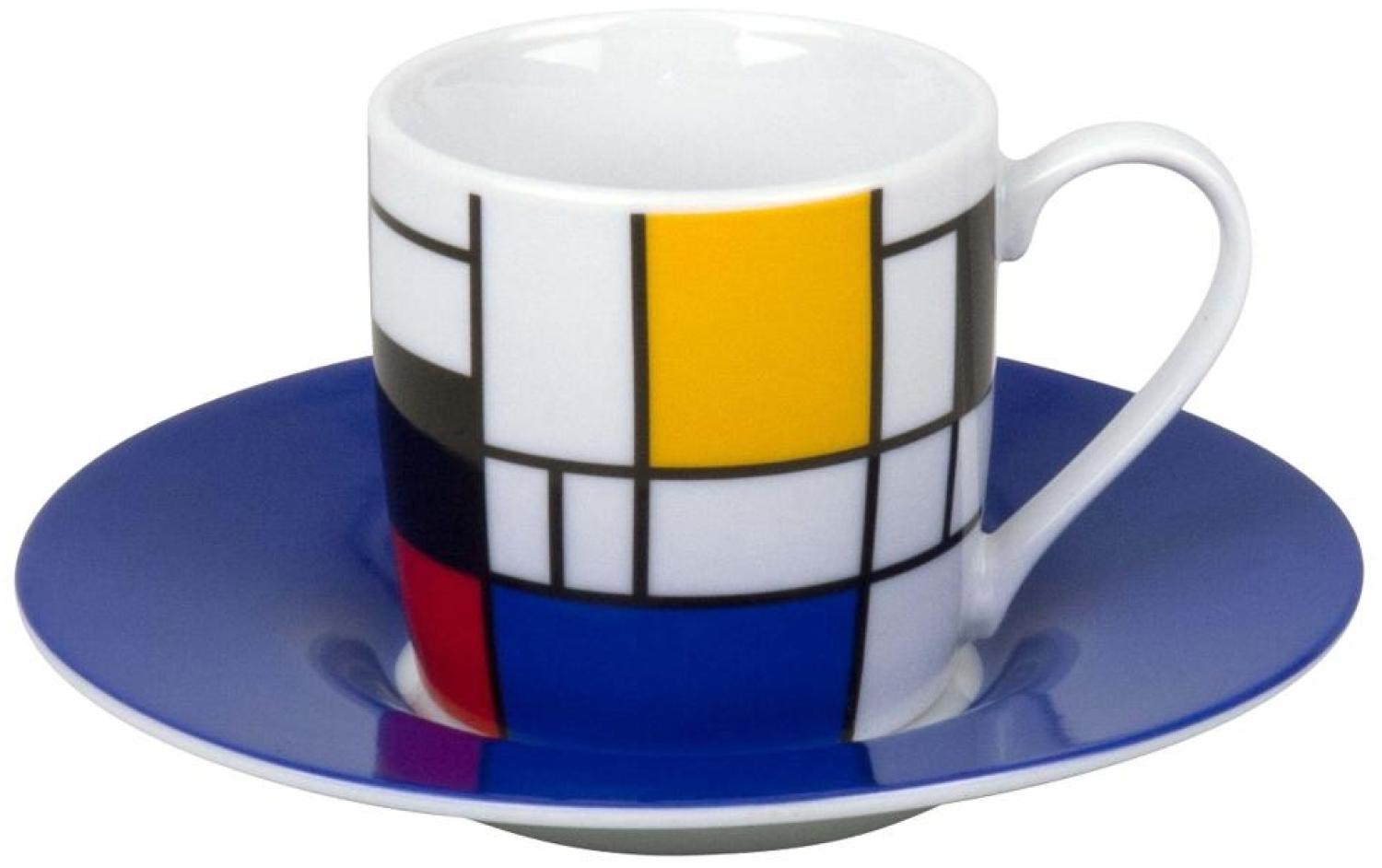 Könitz Hommage Small Fragments Espresso, Espressotasse, Tasse, Untertasse, Kaffeetasse, Porzellan, Bunt, 85 ml, 11 5 053 1907 Bild 1