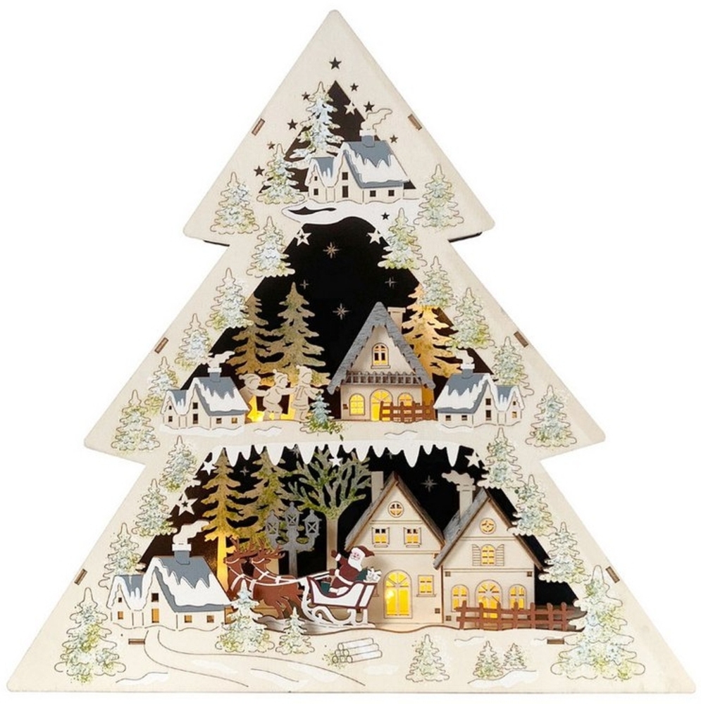 HTI-Living Schwibbogen Leuchtspitze Weihnachtsmann zu Besuch (1-tlg), Schwibbogen Weihnachtsdeko Bild 1