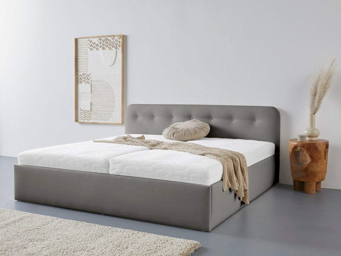 Westfalia Schlafkomfort Polsterbett Rostock, auch mit Stauraum und Kopfteilverstellung erhältlich Bild 1