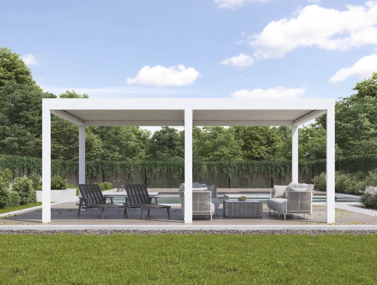 Lamellen Pergola AirCube 600x400 Bild 1