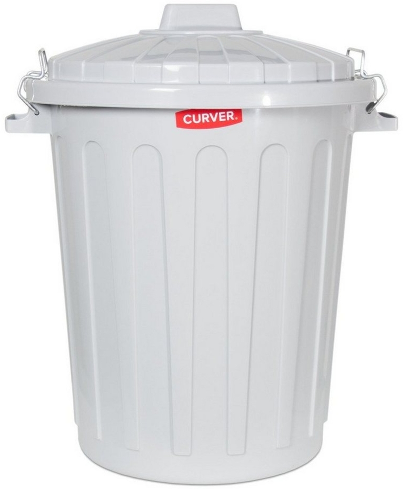 Curver Abfalleimer Charlie Tonne L 46 l 57cm Ø43cm grau Bild 1