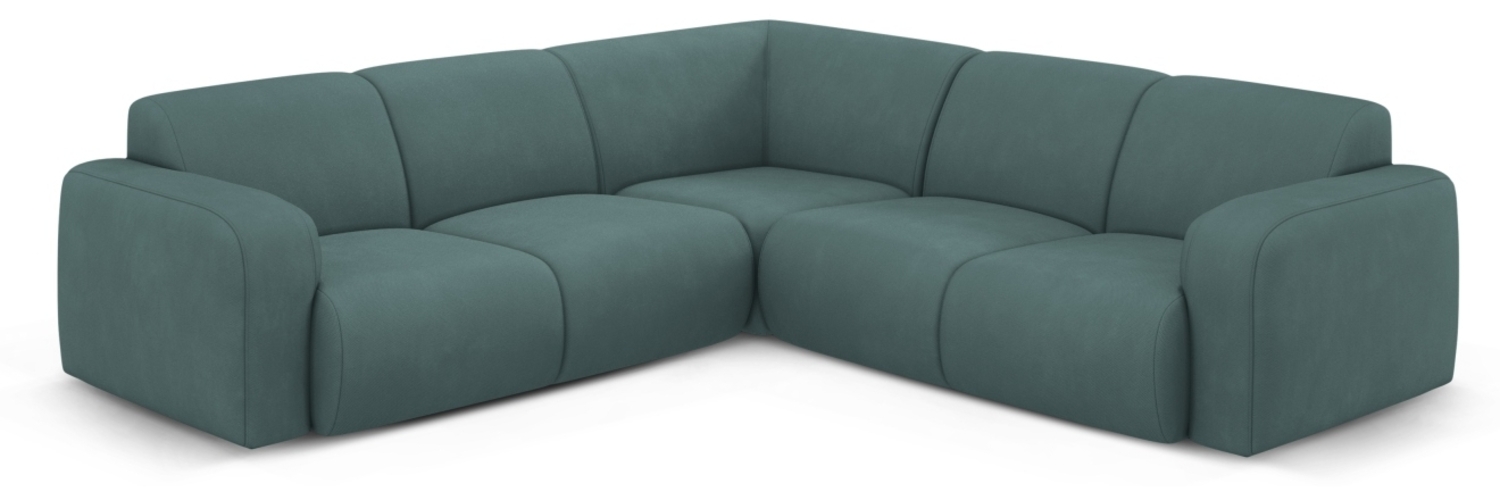 Micadoni Ecksofa Molino 5-Sitzer Chenille Rebel Meergrün Bild 1