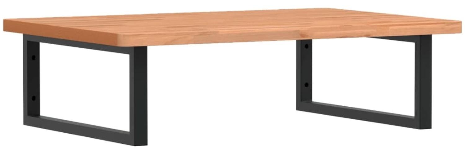 vidaXL Waschbeckenregal Wandmontage Stahl und Massivholz Buche 3302449 Bild 1