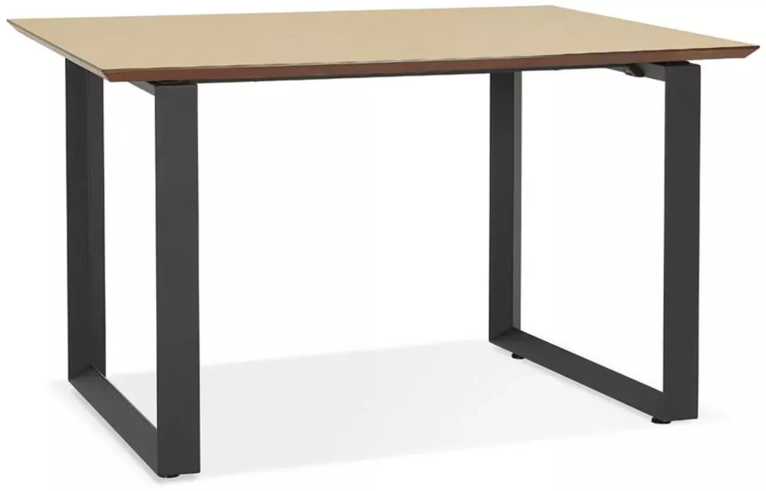 Kokoon Design Schreibtisch Clemence Holz Natur und Schwarz 130 cm Bild 1