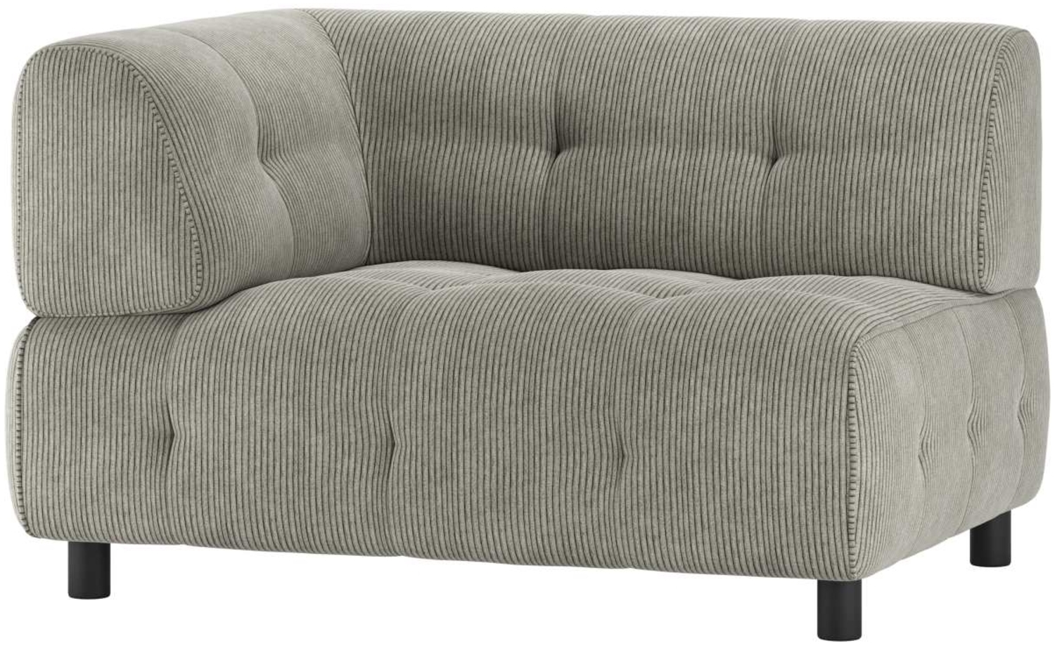 Modulsofa Louis aus Rippstoff Links, Grau Bild 1